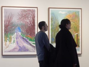 hockney arrival of spring people looking