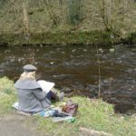 me on the river bank drawing